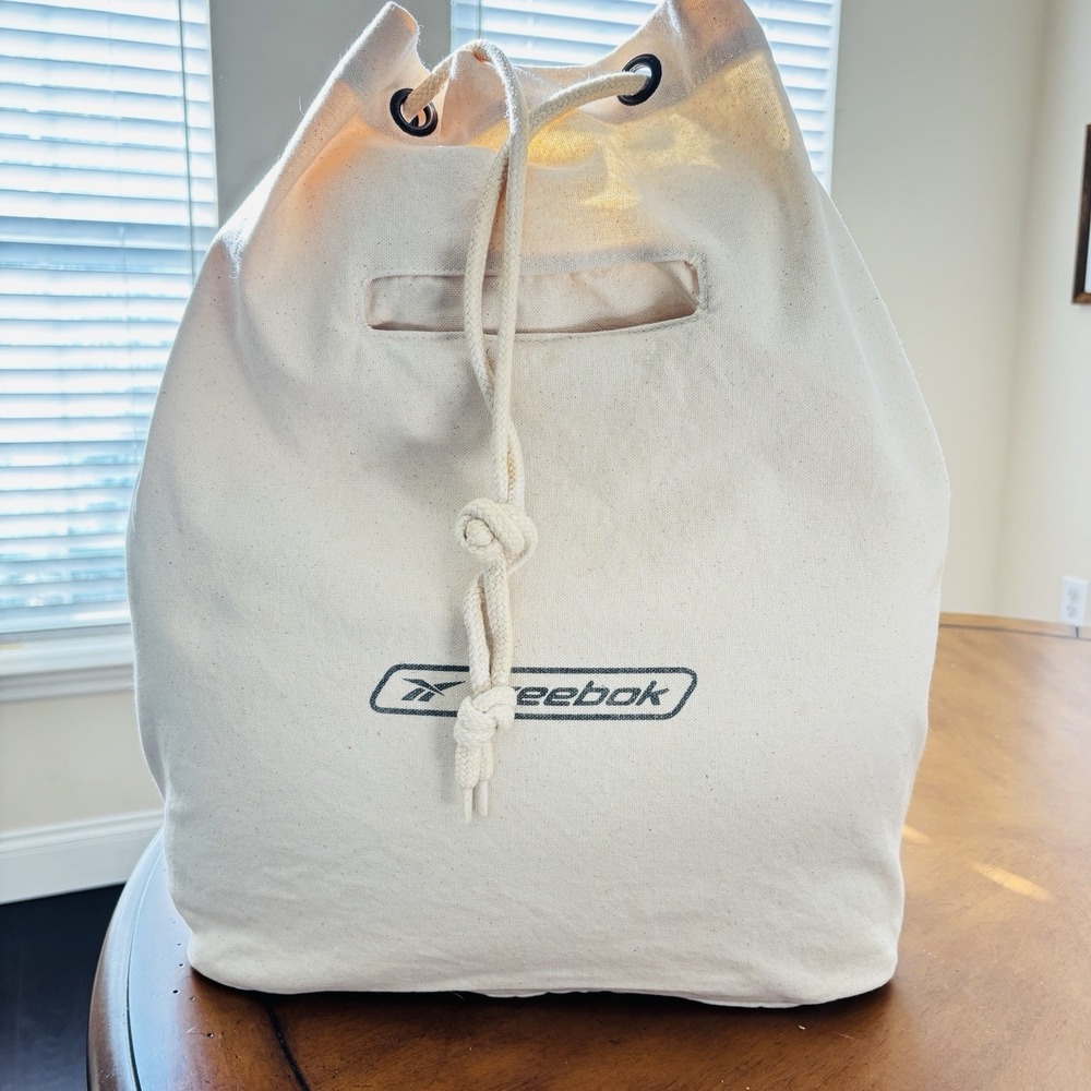Vintage Reebok Thick Canvas Athletic Bag Tote Grunge Surf Skate Athletic Bag